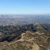 Griffith Observatory and downtown Los Angeles grace the view on a clear day.