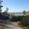 The trail through Crest Canyon approaches the San Dieguito Lagoon.