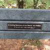 An appropriate Vonnegut quote marks a bench near one of the overlooks. This is a great spot for a lunch break!