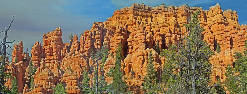 Spectacular hoodoos and rock formations stand along the Castle Bridge Trail.