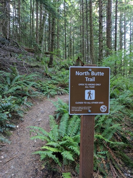 North Butte Trail sign.