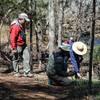 Members of the Virginia Native Plant Society (VNPS) checking out Early Saxifrage and Trout Lilies