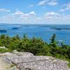 Atop Champlain Mountain with views of Porcupine Islands in distance.
