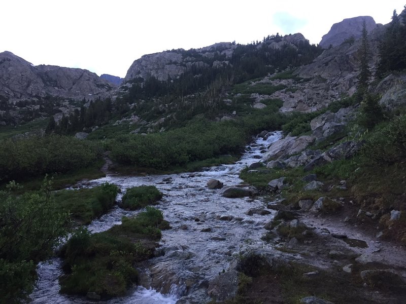 One of the many stream crossings on the Indian Pass Trail (Late July, 2017)