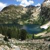 View of Alpine lake on our way up to Sawtooth lake