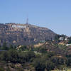 Hollywood sign from Mulholland Dam
