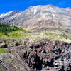 Getting up close and personal views of Mt. St. Helens from the Ape Canyon Trail.