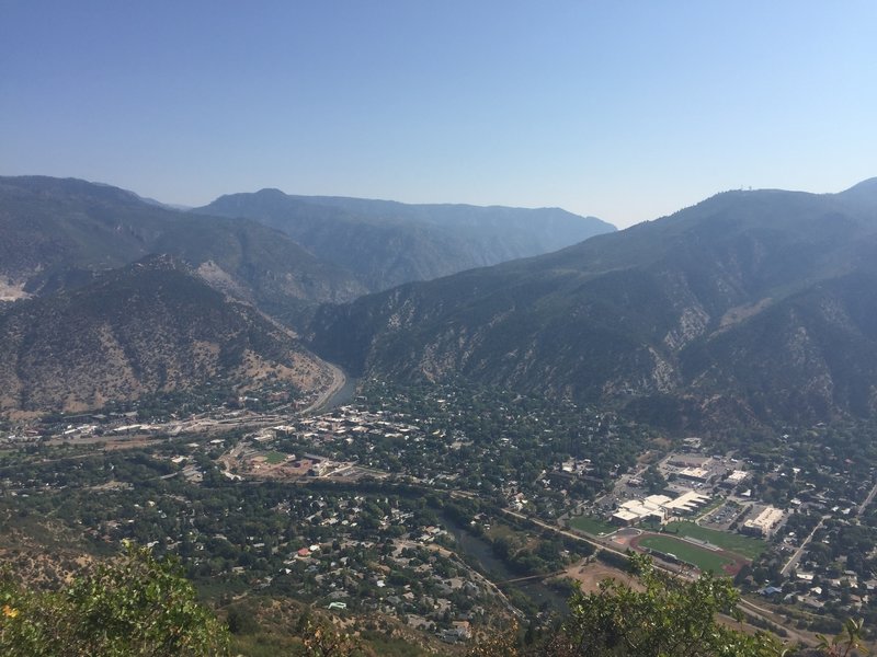 Looking over Glenwood Springs from Red Mountain.