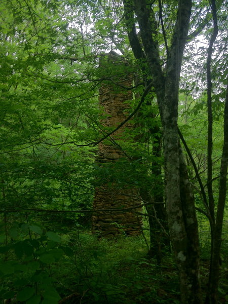 The remains of an old home on one of the Tsali Left Loop.