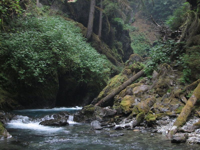 Gorge in Ruth Creek near parking area.