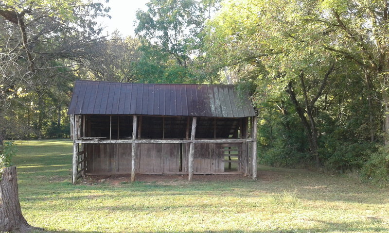 Old horse barn near north end of trail.