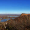 The view from Kings Bluff—in the distance on the right you can see Queens Bluff and on the left the Mississippi River.