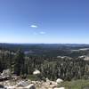 The view looking toward the East from the Grouse Lake Trail. You can see Wrights Lake and Union Valley Reservoir.