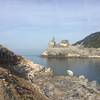 Even as you start the route you are treated to excellent views of Porto Venere! The trail is visible on the left side of the photo and begins the climb just after the raised section.