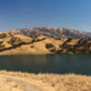 Panoramic view of Lake Del Valle from the northern shore.