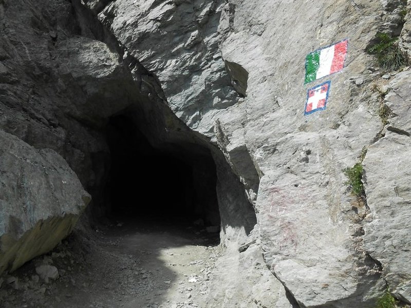 The Italian side of the tunnel
