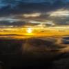 Sunrise above the canyon.