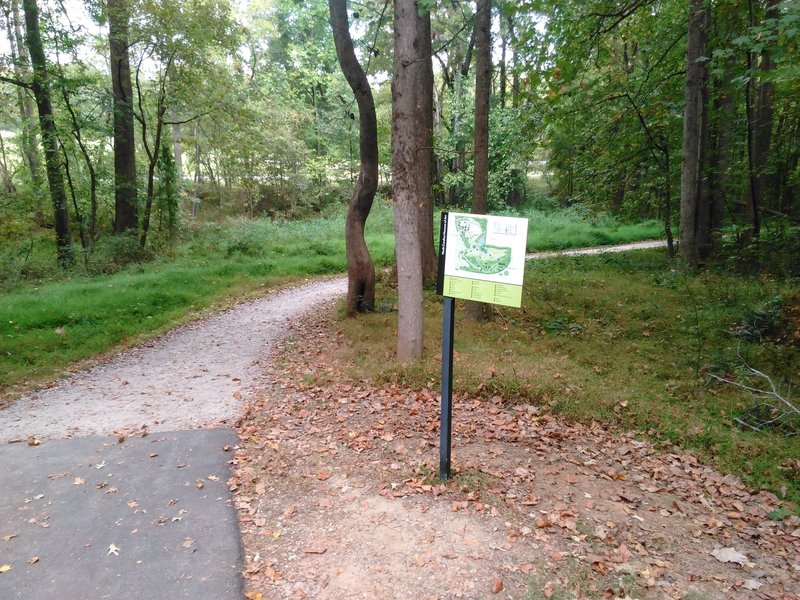 Entrance to a singletrack trail.