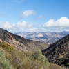 Sierra Nevada through a valley on Chalone Peak Trail.