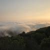 Sunrise with clouds over the valley