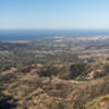 Panoramic view of the Pacific Ocean across Santa Barbara and Goleta from Inspiration Point.