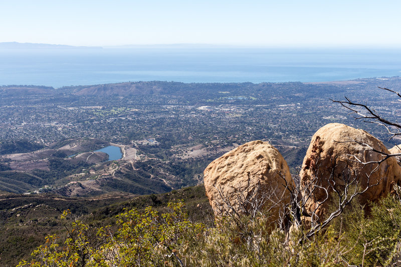 Santa Barbara and Goleta from the Cathedral Peak Trail.