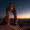 Moon with Delicate Arch