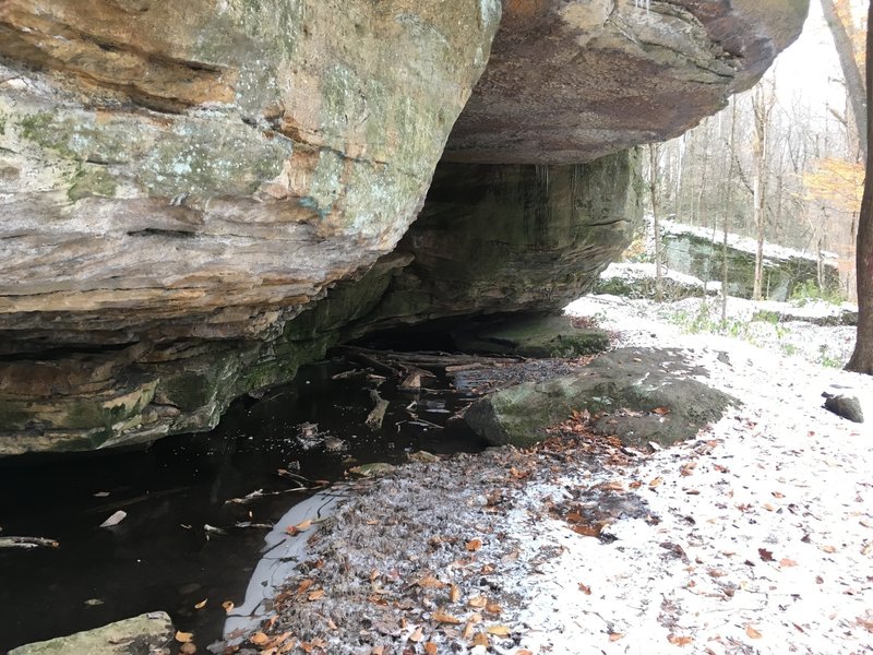 Path under the rocks