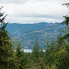Lake Whatcom is visible from the top of the trail, but really you'll have a better view of Stewart Mountain.