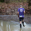Getting the feet wet at the creek crossing in the Bobcat Trail Marathon