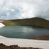 Crater lake on the top of Mount Azhdahak (3597m)