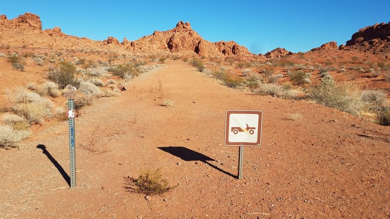 Entering Elephant Rock loop from Valley of Fire highway
