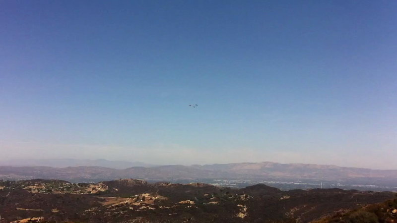 View north from Mulholland over the San Fernando Valley