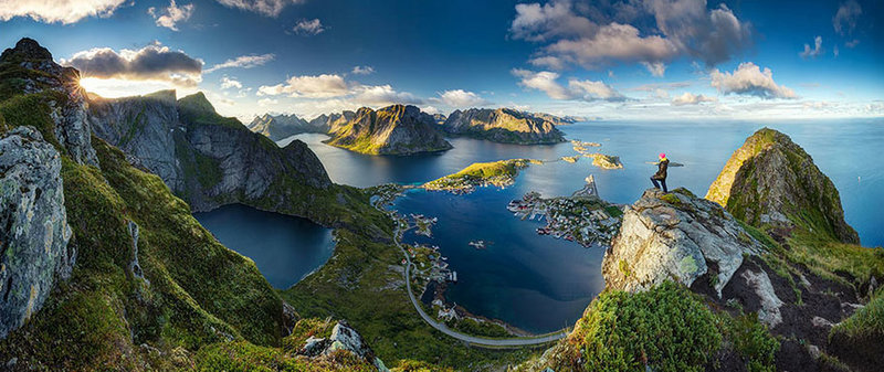 Overlooking Reine In The Lofoten Islands Norway Overlooking Reine In The Lofoten Islands Norway