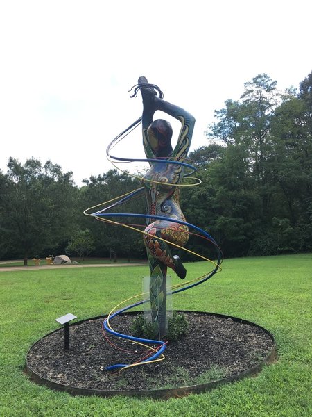 One of the art sculptures along the path in Freedom Park