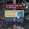 Sign at the junction of the PCT and the Pilot Rock Trail.