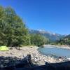 Camping on the Hoh River near the Olympus Ranger Station.