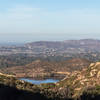 Lake Poway and the city of Poway from the Mount Woodson Trail