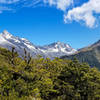 Ascending on the Key Summit Track, you have a magnificent view of the mountains across the Hollyford Valley