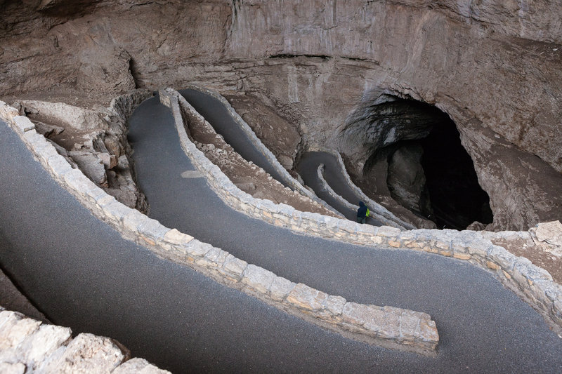 Natural Entrance to Carlsbad Caverns.... 750 feet under ground