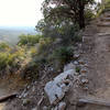 This is a switchback on the Guadalupe Peak Trail.