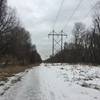 Part of the winter trail that runs along the power lines