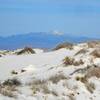 View of Dunes and Sierra Blanca with snow.