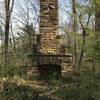 One of the chimneys left where a 1930s era shelter was. About a half mile from the starting point.