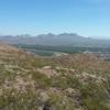 View of the Rio Grande valley and Dona Ana Mountains