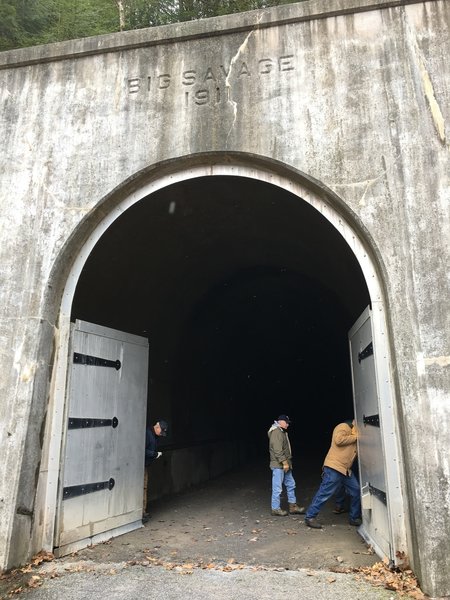 Opening the Big Savage Tunnel along the Great Allegheny Passage near Deal, Pa.
