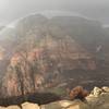 View of Observation Point from Angels Landing with a little heavenly enhancement