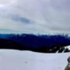 The top of Hurricane Ridge covered in snow.