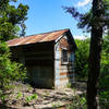 Check out the old cabin that sits directly in the middle of the trail.