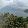 A vista of the San Pedro volcano on the other side of the lake.